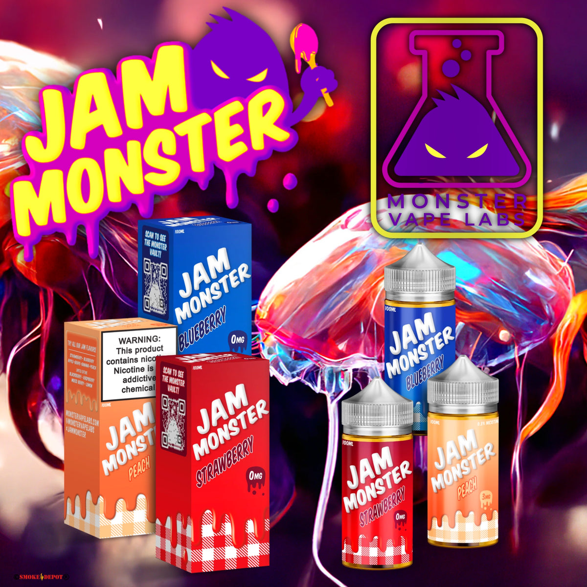 how much is elf bar vape Jam Monster Liquids 100ml
