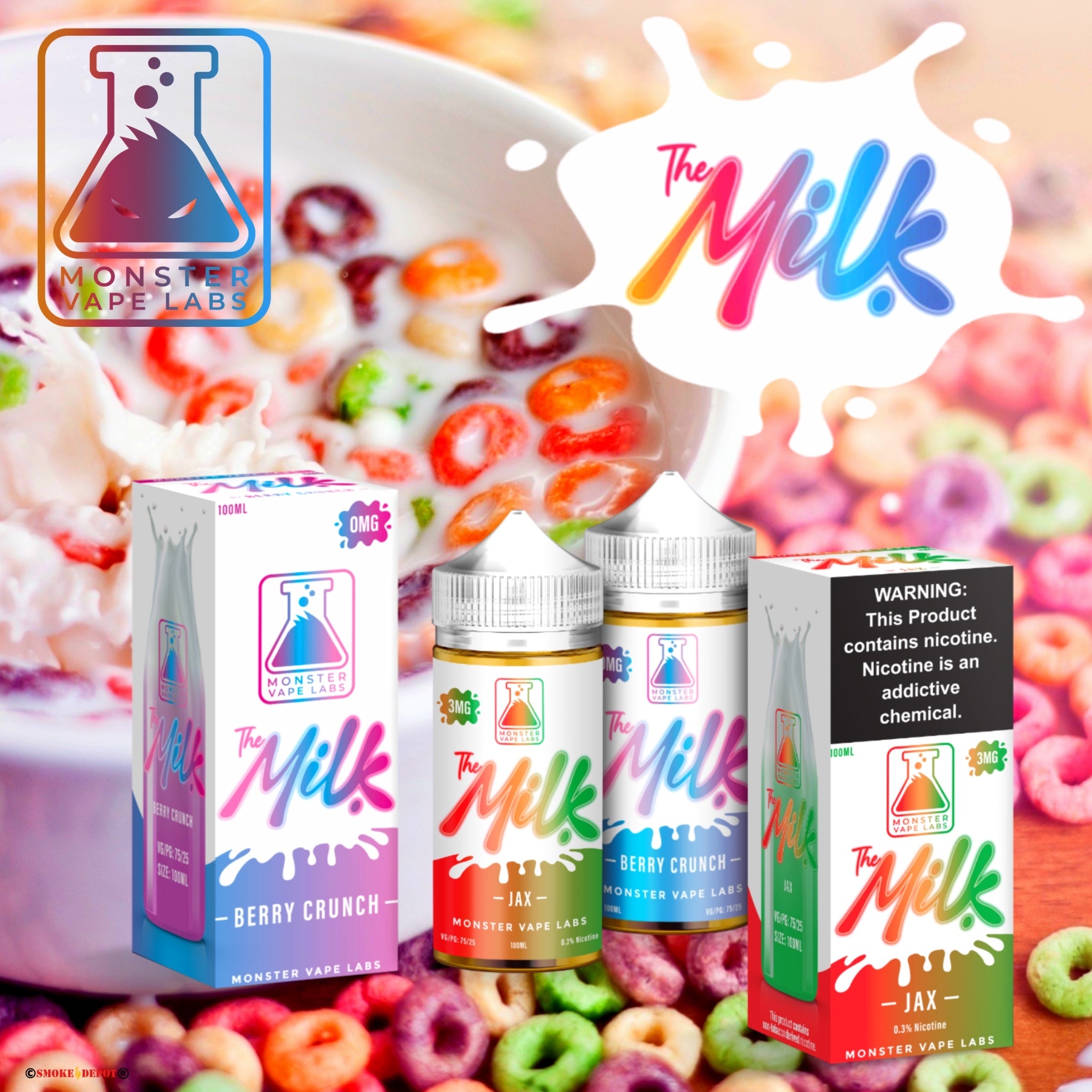 Milk Berry Crunch Vape Juice MONSTER The Milk E-Liquids Smoke Depot & Vape Lounge The Milk Berry Crunch Vape Juice MONSTER The Milk E-Liquids Smoke Depot & Vape Lounge The