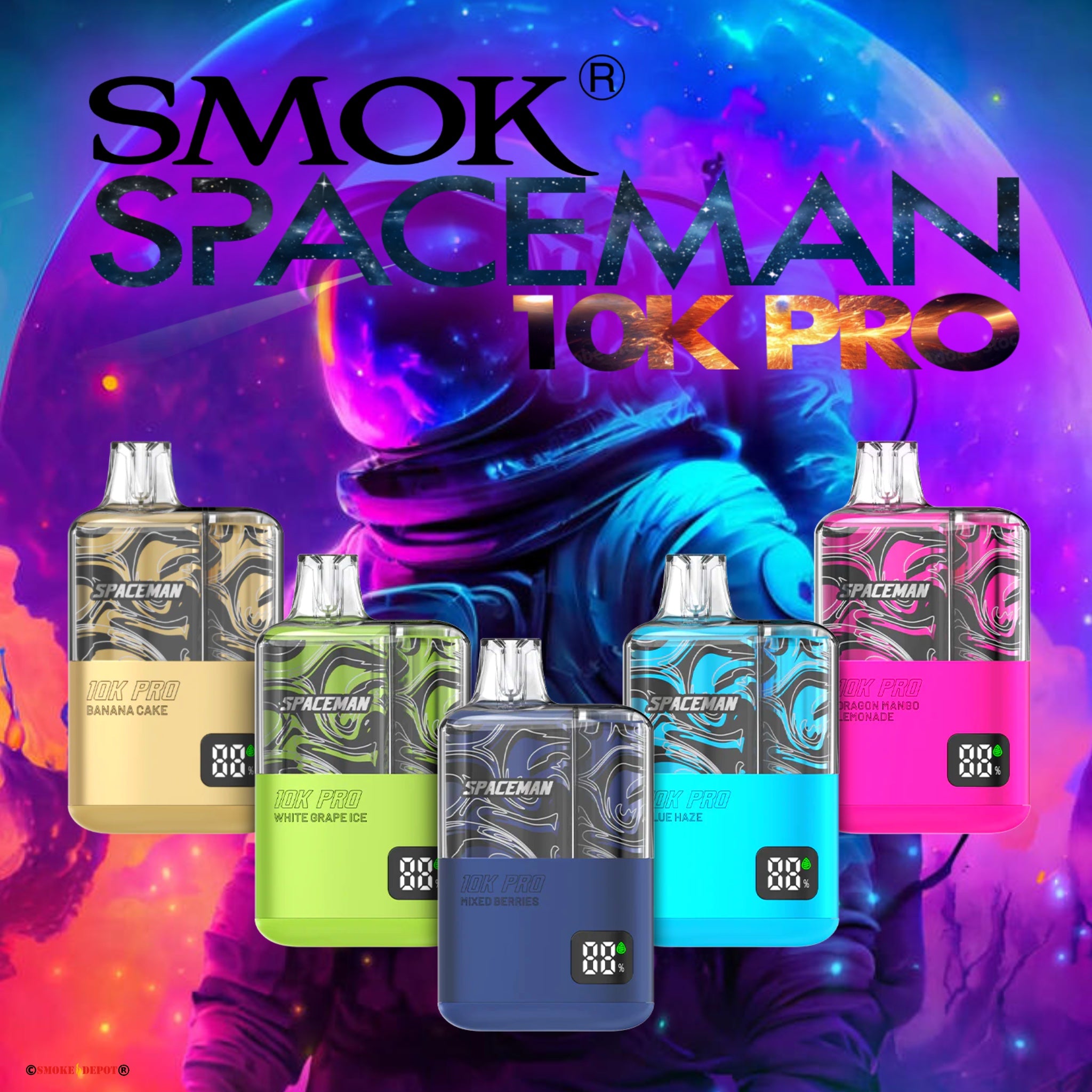 SMOK Spaceman Pro 10K Rechargeable Disposable [10,000]