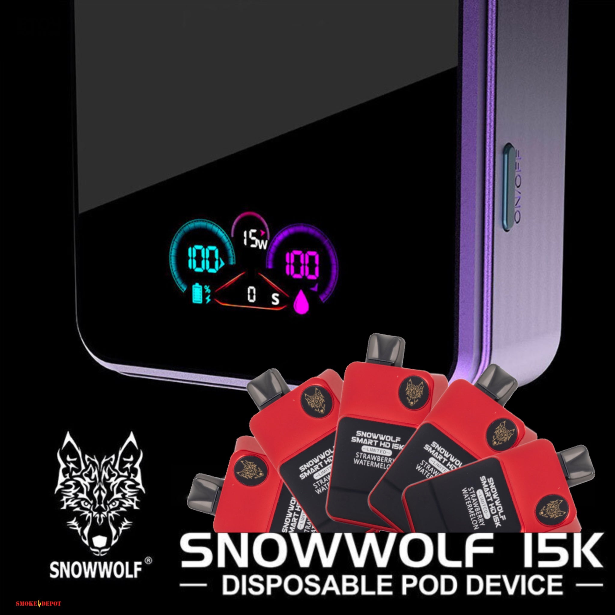 SNOWWOLF Smart HD 15K Rechargeable Disposable [15,000]