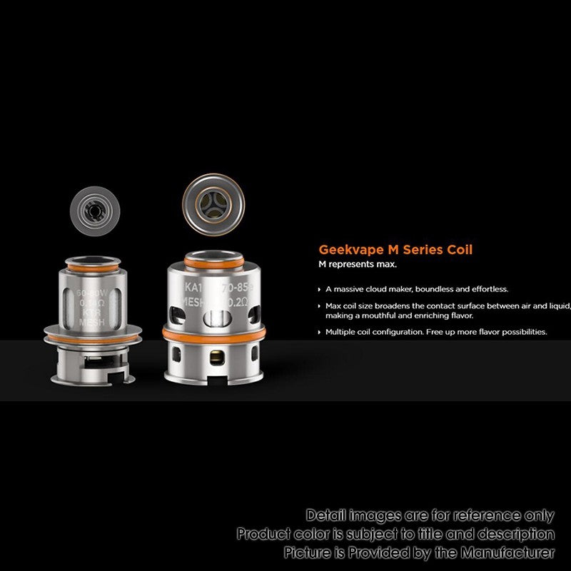 0.2 Ohm Triple Mesh Coils Geekvape M Series Replacement Coils - 5-Pack, 0.2ohm Triple Mesh, Compatible With Zeus Max Tank, For High VG E-Liquid 0.2 Ohm Triple Mesh Coils Geekvape M Series Replacement Coils - 5-Pack, 0.2ohm Triple Mesh, Compatible With Zeus Max Tank, For High VG E-Liquid
