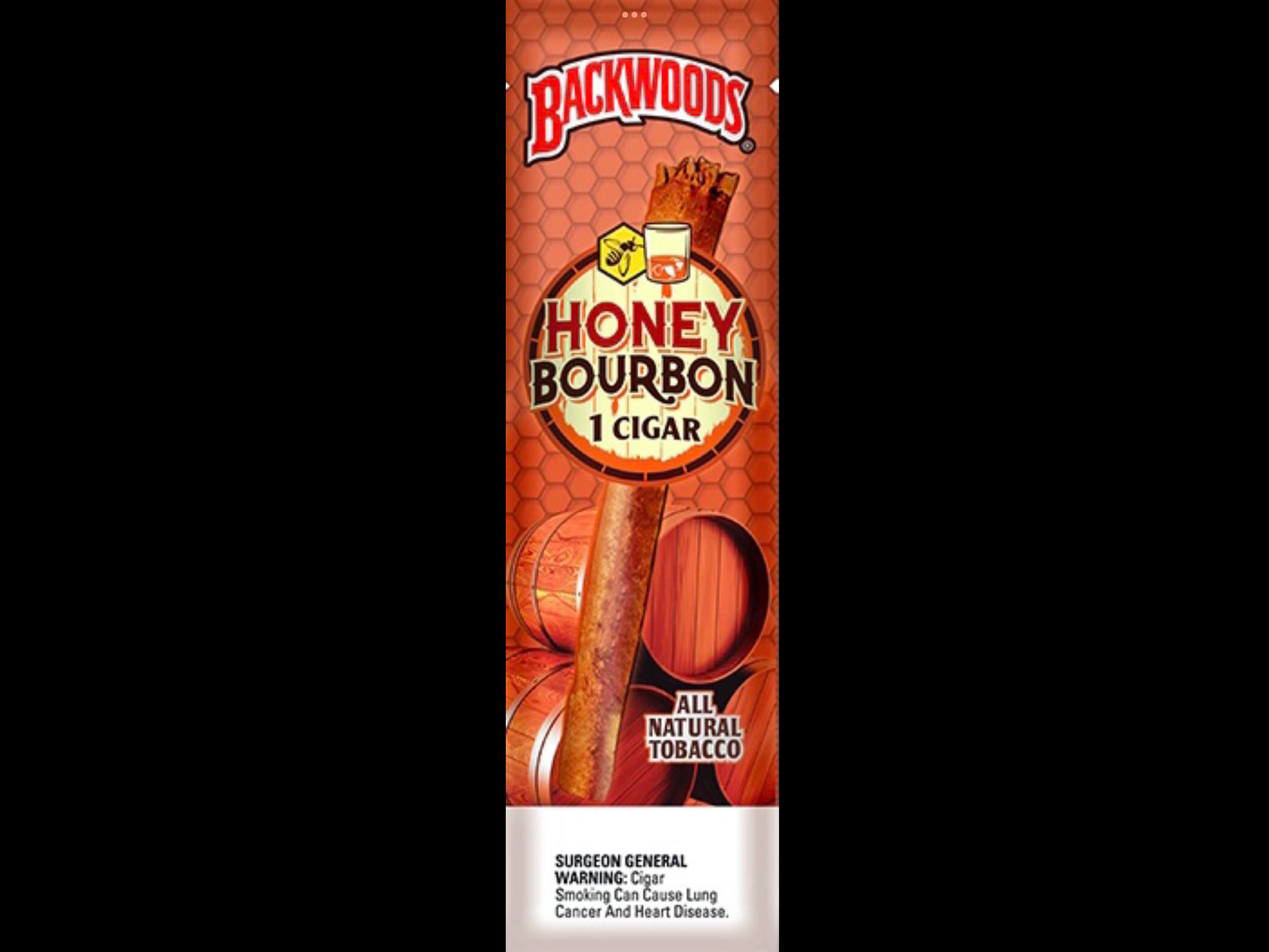 Honey Bourbon Backwoods Cigars, Machine Made Cigars