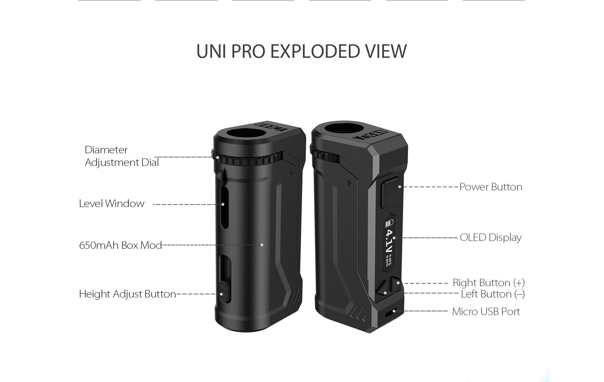 Yocan UNI PRO 2.0 - 510 Thread Battery (Free Shipping)