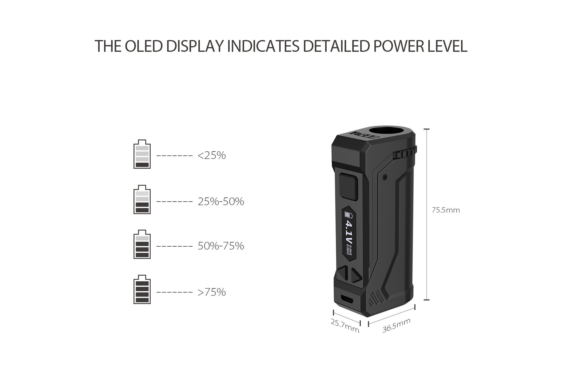 Batería de cartucho YOCAN UNI Pro 510